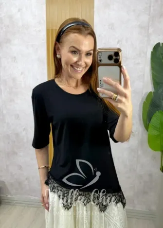 Milla Chic - Blusa Évora Assimétrica - Preta