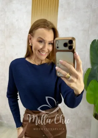 Milla Chic - Blusa Monte Carlo em Tricot modal - Açaí (cópia)