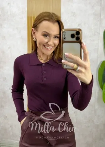 Milla Chic - Blusa Serena Modal - Açaí