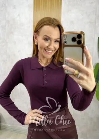 Milla Chic - Blusa Serena Modal - Açaí