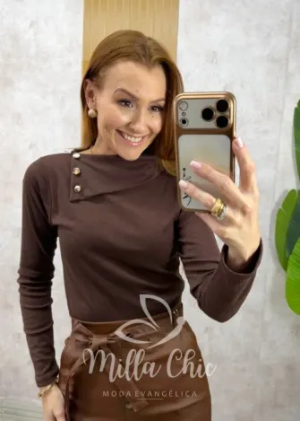Milla Chic - Cacharrel Canelada - Marrom