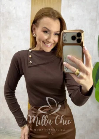Milla Chic - Cacharrel Canelada - Marrom
