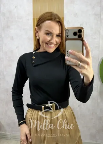 Milla Chic – Cacharrel Canelada – Preta Milla Chic - Cacharrel Canelada - Preta