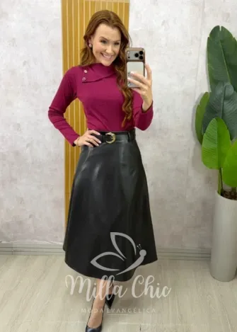 Milla Chic - Cacharrel Canelada - Preta (cópia)