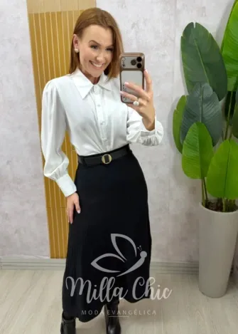Milla Chic - Camisa Jéssica- Branca