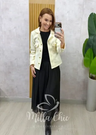 Milla Chic - Casaqueto Michele em lãzinha - Caramelo (cópia)