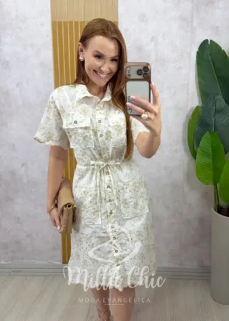 Milla Chic - Chemise Provence em Lesie - Branco