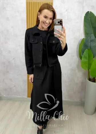 Milla Chic - Conjunto Confort Chic - Preto