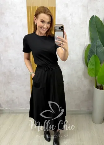 Milla Chic - Conjunto Confort Chic - Preto