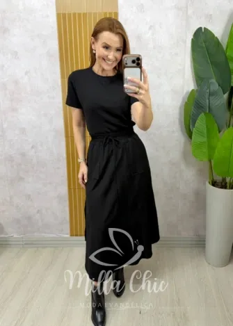 Milla Chic - Conjunto Confort Chic - Preto