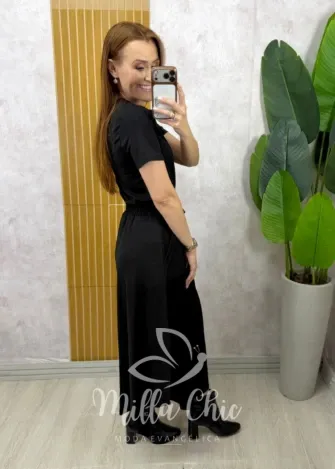 Milla Chic - Conjunto Confort Chic - Preto