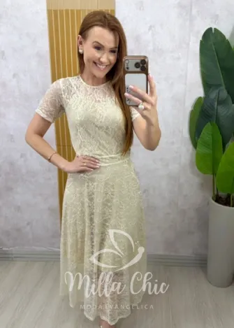 Milla Chic - Conjunto Lidiane em Renda - Chantilly