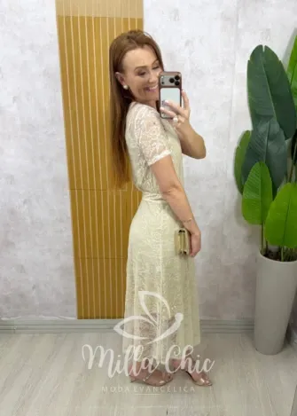 Milla Chic - Conjunto Lidiane em Renda - Chantilly