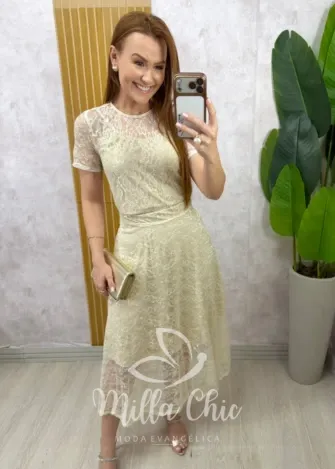 Milla Chic - Conjunto Lidiane em Renda - Chantilly