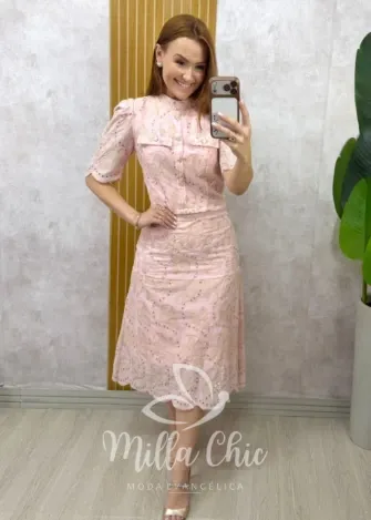 Milla Chic - Conjunto Lidiane em renda chantilly - Preto (cópia)