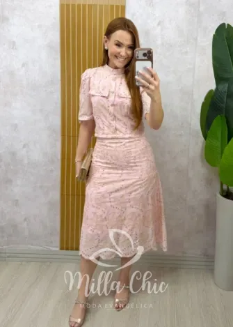 Milla Chic - Conjunto Lidiane em renda chantilly - Preto (cópia)