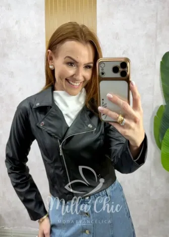 Milla Chic - Jaqueta Milano em P.U Preto (cópia)