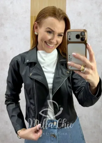 Milla Chic - Jaqueta Milano em P.U Preto (cópia)