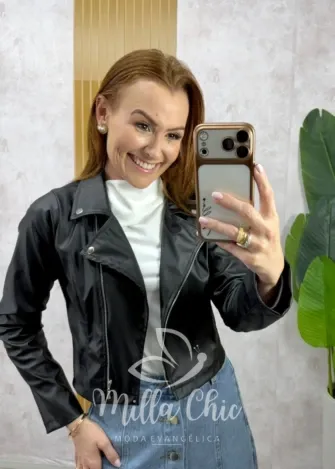 Milla Chic - Jaqueta Milano em P.U Preto (cópia)
