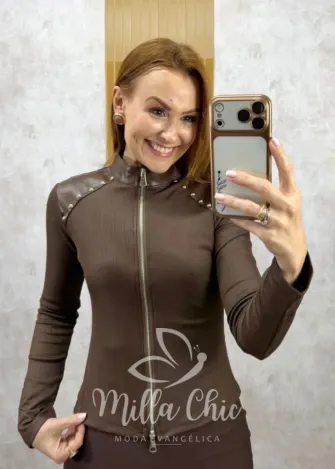 Milla Chic - Jaqueta Ramona - Marrom