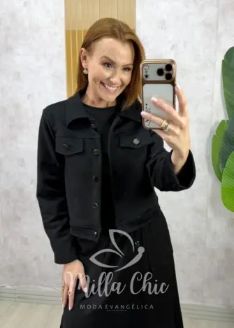 Milla Chic - Jaqueta Toscana em Suedi- Marrom (cópia)