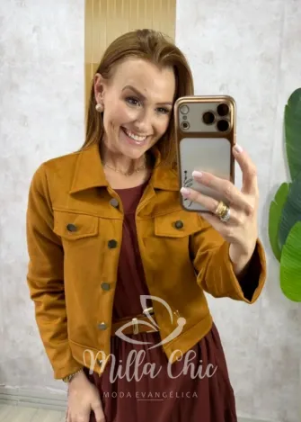Milla Chic - Jaqueta Toscana em Suedi- Moostrda