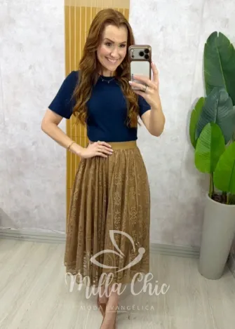 Milla Chic - Saia Brenda em renda - Branca (cópia)