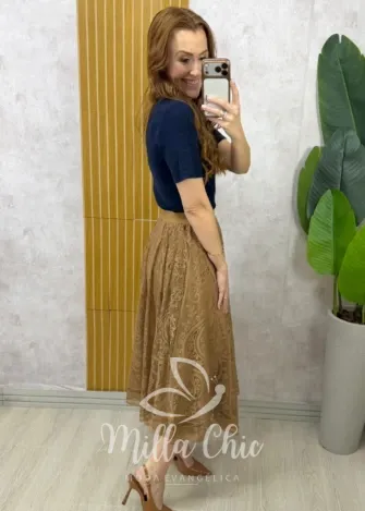 Milla Chic - Saia Brenda em renda - Branca (cópia)