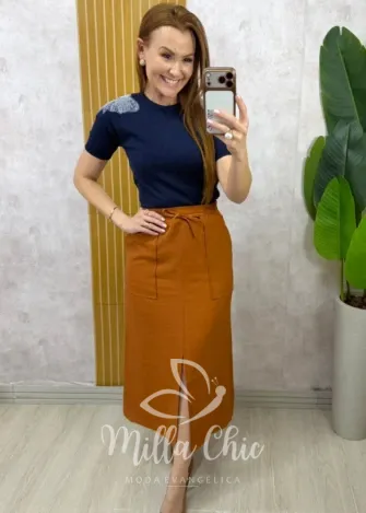 Milla Chic - Saia Dominique - Azul (cópia)