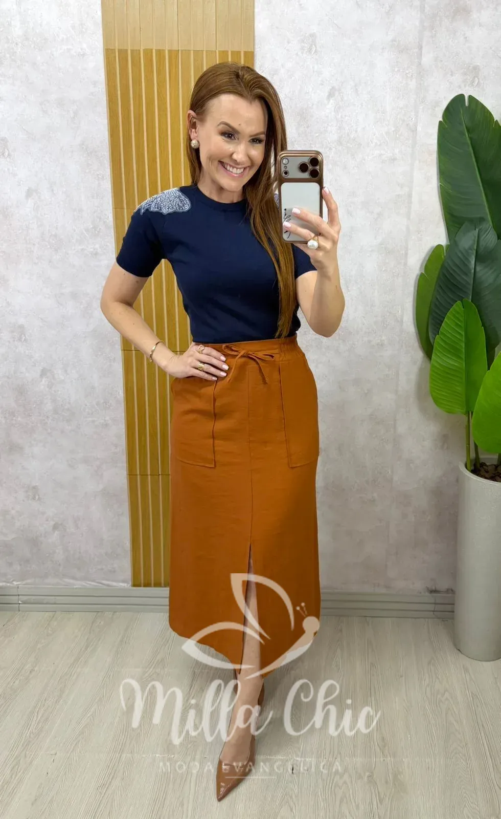 Milla Chic – Saia Dominique – Azul (cópia) Milla Chic - Saia Dominique - Azul (cópia)