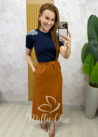 Milla Chic - Saia Dominique - Azul (cópia)