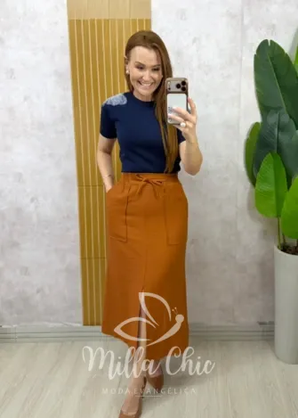 Milla Chic - Saia Dominique - Azul (cópia)
