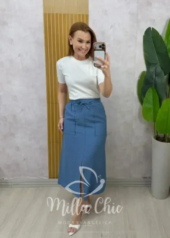 Milla Chic - Saia Dominique  - Preta (cópia)