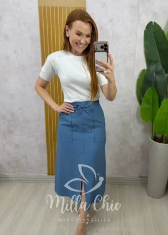 Milla Chic - Saia Dominique  - Preta (cópia)