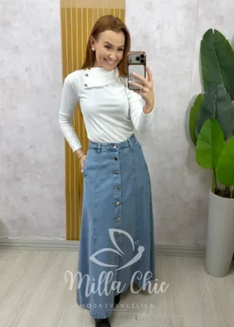 Milla Chic - Saia Jeans Silmara