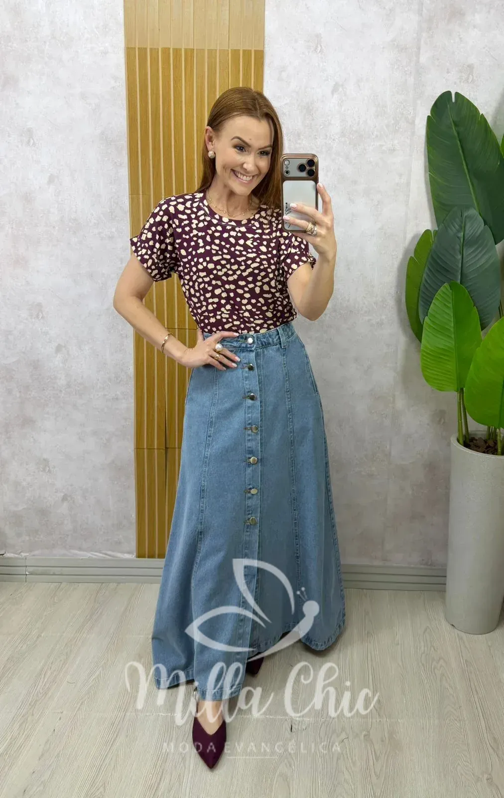 Milla Chic – Saia Jeans Silmara Milla Chic - Saia Jeans Silmara