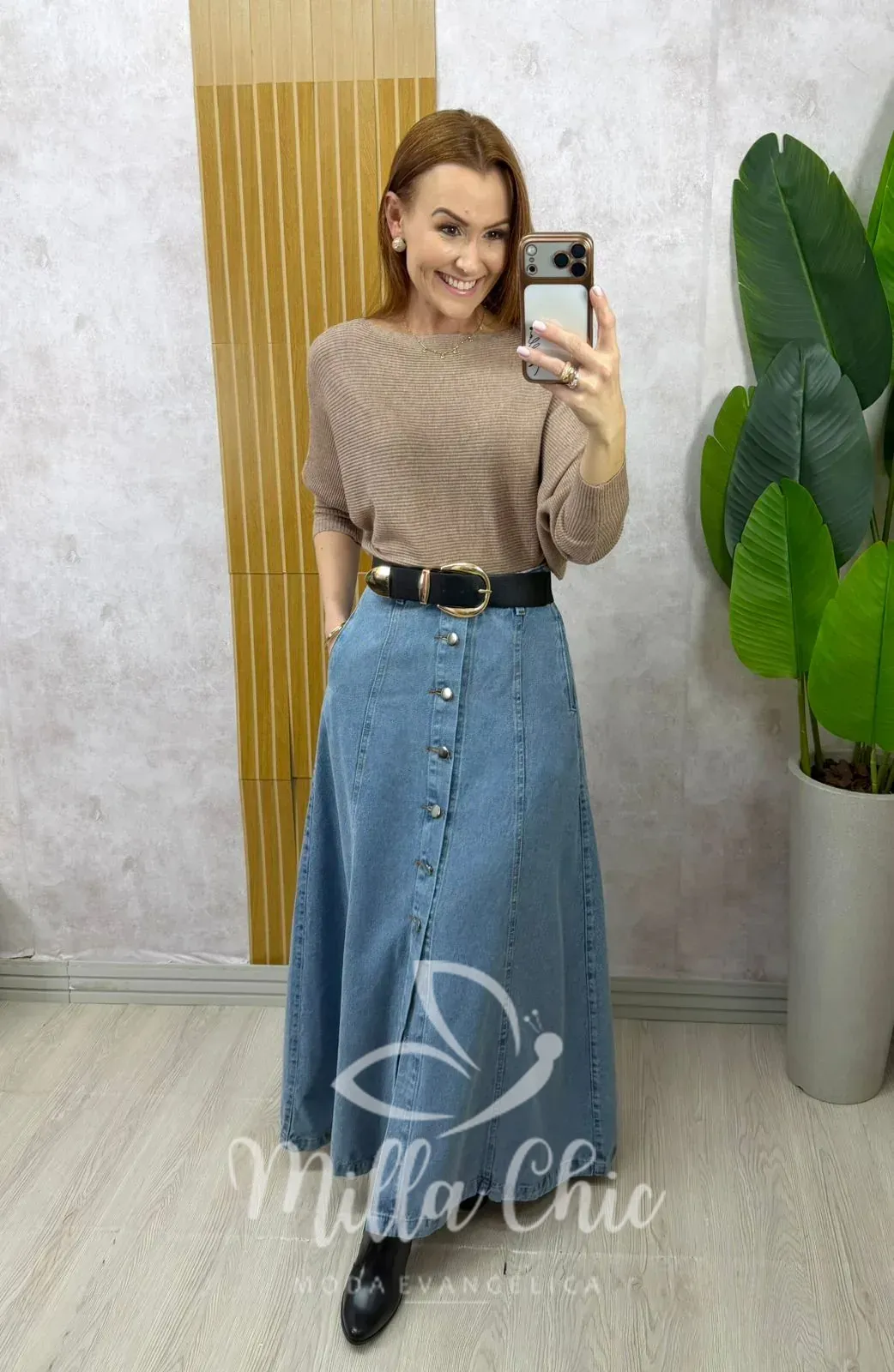 Milla Chic – Saia Jeans Silmara Milla Chic - Saia Jeans Silmara