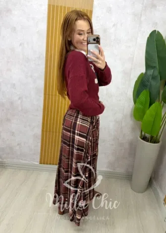 Milla Chic - Saia Lauren Xadrez