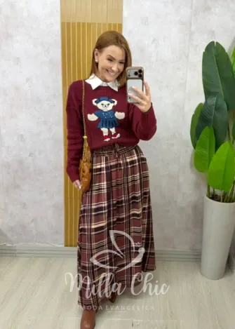 Milla Chic – Saia Lauren Xadrez Milla Chic - Saia Lauren Xadrez