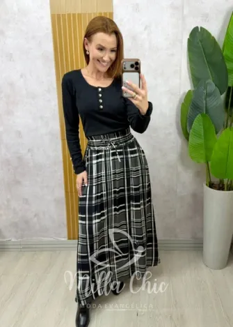 Milla Chic - Saia Lauren Xadrez (cópia)