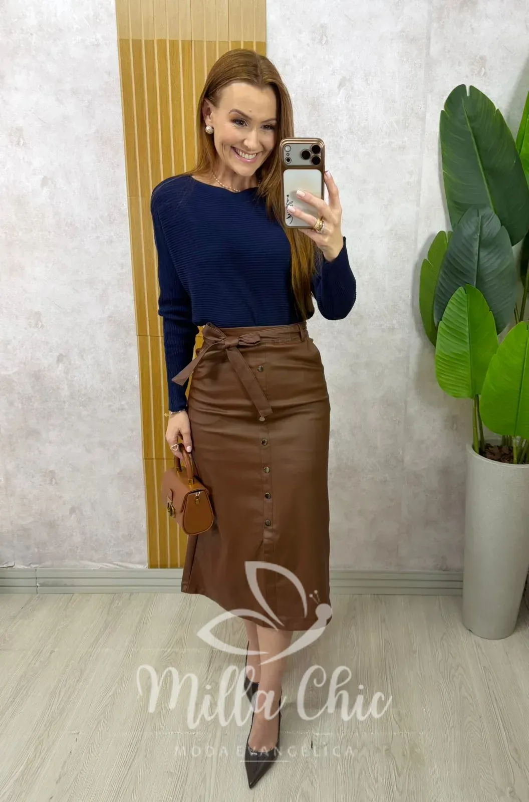 Milla Chic – Saia Marcella Resinada – Marsala (cópia) Milla Chic - Saia Marcella Resinada - Marsala (cópia)
