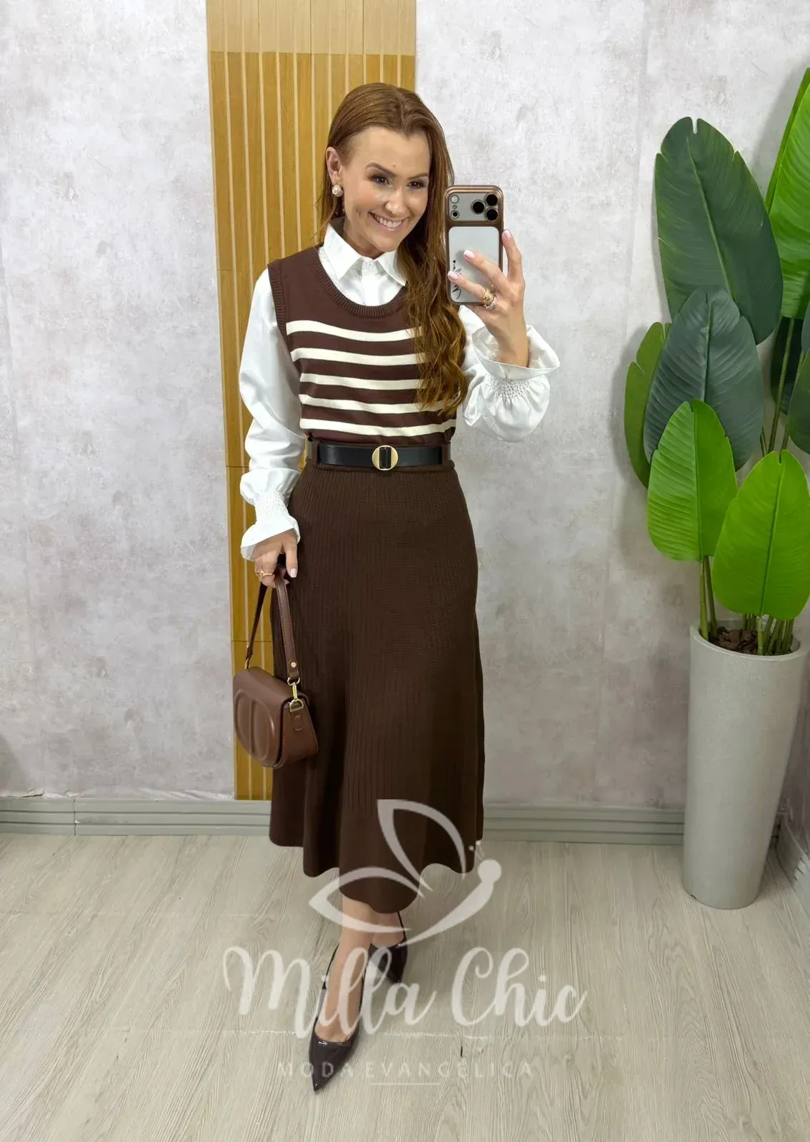 Milla Chic – Saia Monique em Tricot Modal – Burgundy (cópia) Milla Chic - Saia Monique em Tricot Modal - Burgundy (cópia)