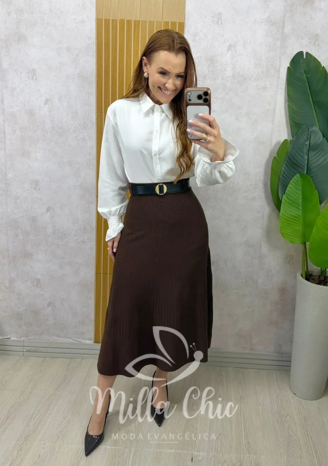Milla Chic – Saia Monique em Tricot Modal – Burgundy (cópia) Milla Chic - Saia Monique em Tricot Modal - Burgundy (cópia)
