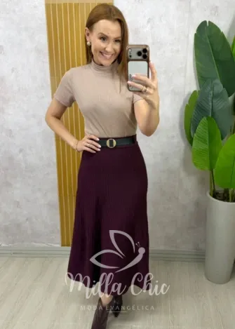 Milla Chic - Saia Monique em Tricot Modal - Preta (cópia)
