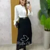 Milla Chic - Saia Valentina em P.U - Marrom (cópia)