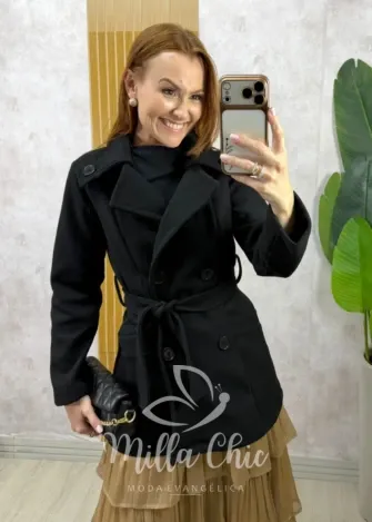 Milla Chic - Sobretudo Alexia - Preto