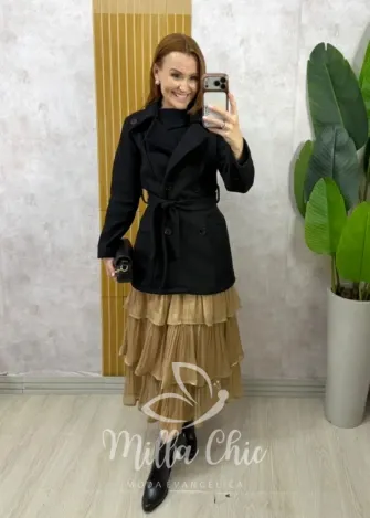 Milla Chic - Sobretudo Alexia - Preto