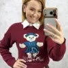 Milla Chic - Suéter Ursinha Chic em Tricot - Cherry