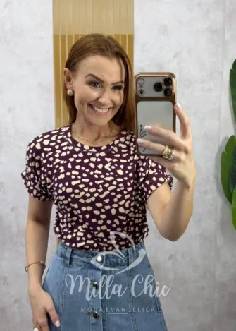 Milla Chic - Tshirt Naomi em Viscolycra
