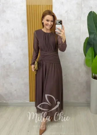 Milla Chic – Vestido Carina – Marrom Milla Chic - Vestido Carina - Marrom